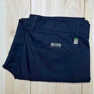 Hugo Boss Mens Blue Modern Fit Performance Wrinkle Resistance Pants